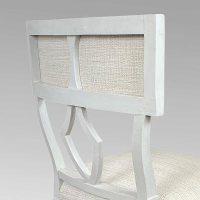 Pair of Late Gustavian Whitewashed Klismos Chairs