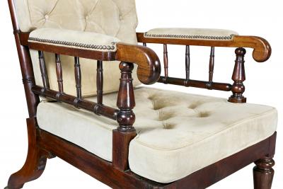 Pair of Late Regency Rosewood Armchairs