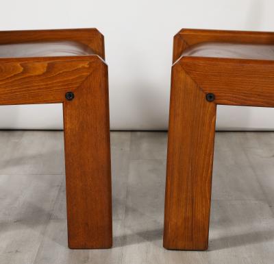 Pair of Leather Side Chairs by B T Salotti Italy circa 1970