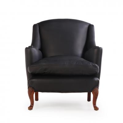 Pair of Leather Upholstered Club Chairs C 1950