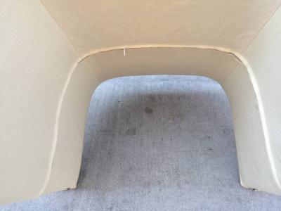 Pair of Linen Waterfall Upholstered Benches