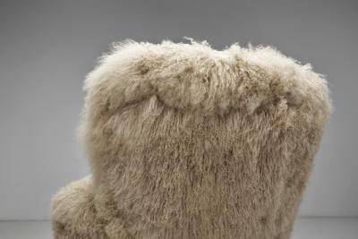 Pair of Longhair Easy Chairs Europe ca Mid 20th Century