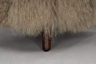 Pair of Longhair Easy Chairs Europe ca Mid 20th Century