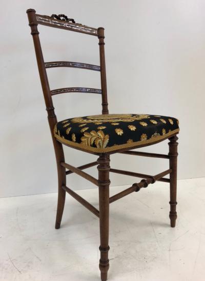 Pair of Louis XIV Style Mother of Pearl Inlay Chairs