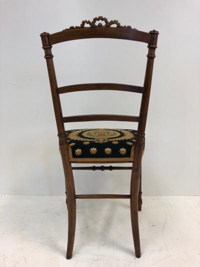 Pair of Louis XIV Style Mother of Pearl Inlay Chairs