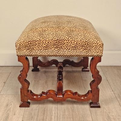 Pair of Louis XIV Style Walnut Benches Custom Made circa 1970