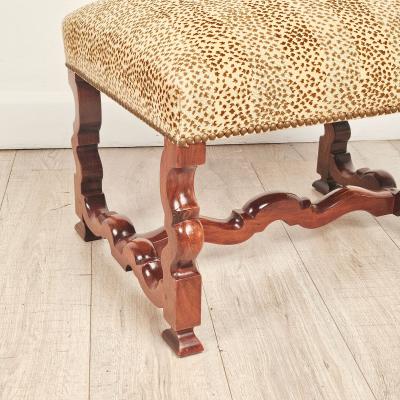 Pair of Louis XIV Style Walnut Benches Custom Made circa 1970
