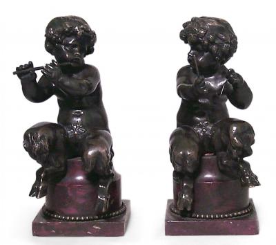 Pair of Louis XV Bronze Cupid Figures