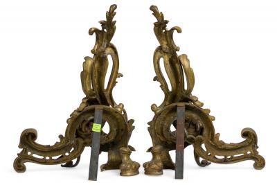 Pair of Louis XV Female Bust Andirons