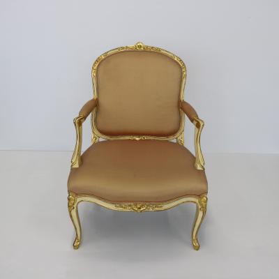 Pair of Louis XV First Revival Armchairs