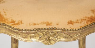 Pair of Louis XV Gilded Childrens Fauteuil