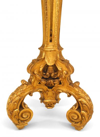Pair of Louis XV Gilt Scroll Pedestal