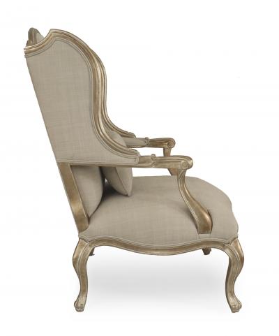 Pair of Louis XV Gilt Wing Berga Chairs