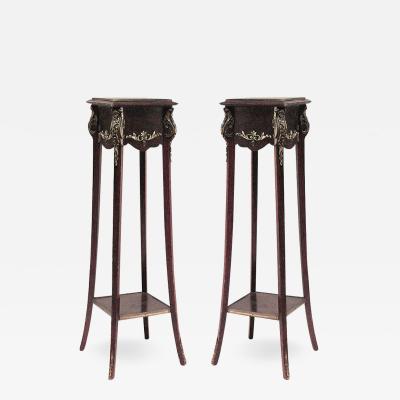 Pair of Louis XV Mahogany Pedestals