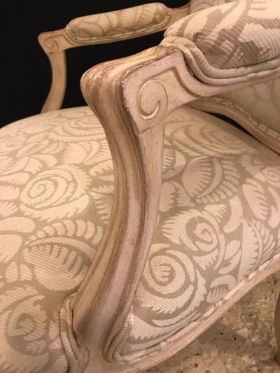 Pair of Louis XV Style Berg re Armchairs