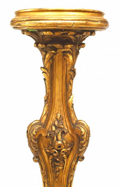 Pair of Louis XV Style Gilt Pedestals