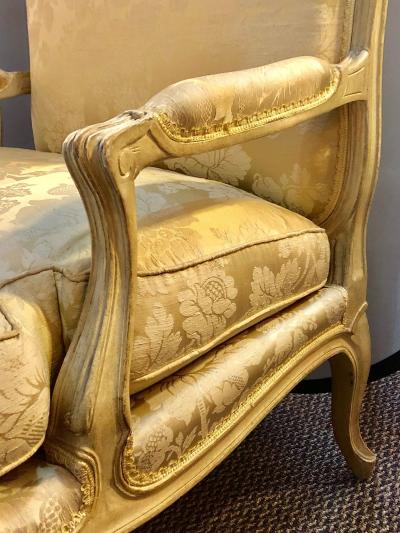Pair of Louis XV Style Lounge Chairs by Maison Jansen