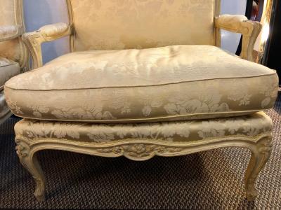 Pair of Louis XV Style Lounge Chairs by Maison Jansen