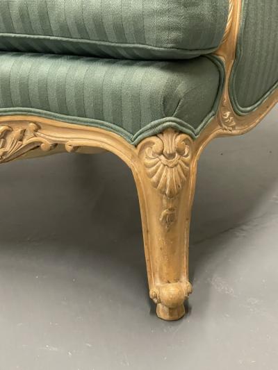 Pair of Louis XV Style Lounge or Wing Chairs Carved Large