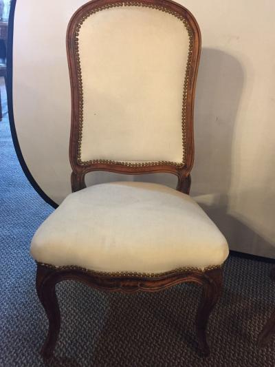 Pair of Louis XV Style Maison Jansen Attributed Boudoir Slipper or Side Chairs