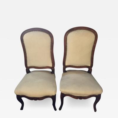 Pair of Louis XV Style Maison Jansen Attributed Boudoir Slipper or Side Chairs