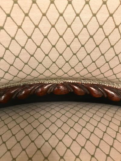 Pair of Louis XV Style Walnut Fauteuils or Berg res in a Scalamandre Fabric