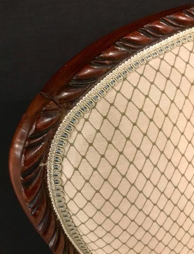 Pair of Louis XV Style Walnut Fauteuils or Berg res in a Scalamandre Fabric