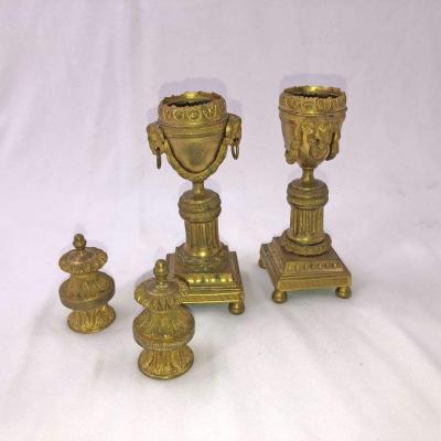 Pair of Louis XVI Bronze Cassollettes