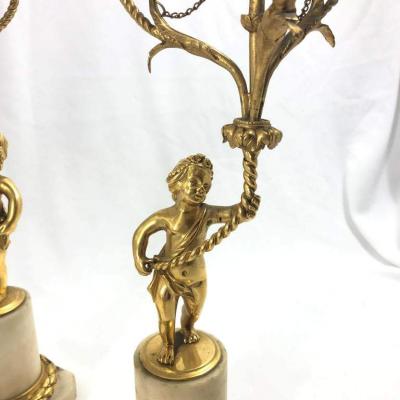 Pair of Louis XVI Figural Candelabra