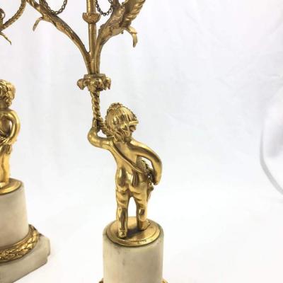 Pair of Louis XVI Figural Candelabra