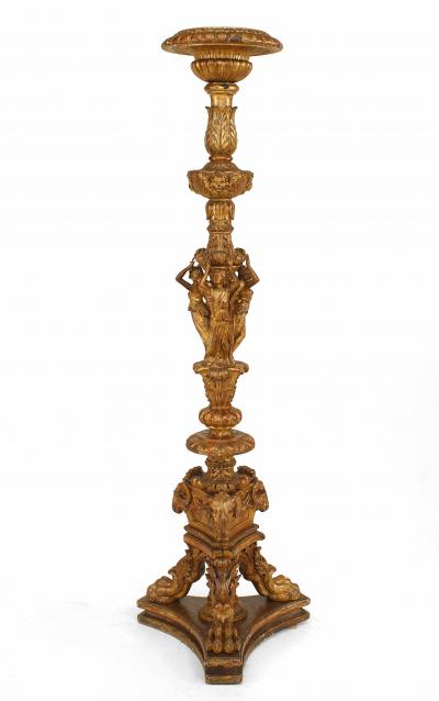 Pair of Louis XVI Gilt Pedestal