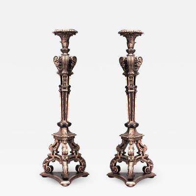 Pair of Louis XVI Gilt Pedestal