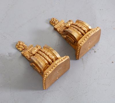 Pair of Louis XVI Giltwood Brackets