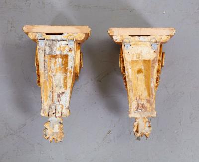 Pair of Louis XVI Giltwood Brackets