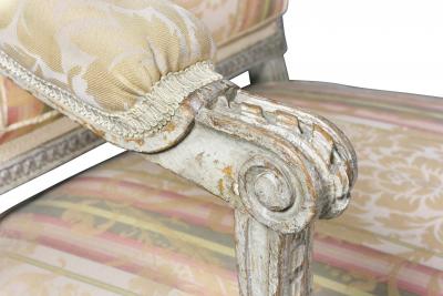 Pair of Louis XVI Painted Fauteuil by Claude Sene