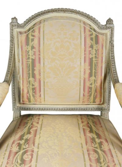 Pair of Louis XVI Painted Fauteuil by Claude Sene