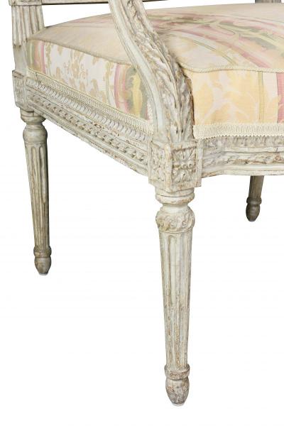 Pair of Louis XVI Painted Fauteuil by Claude Sene