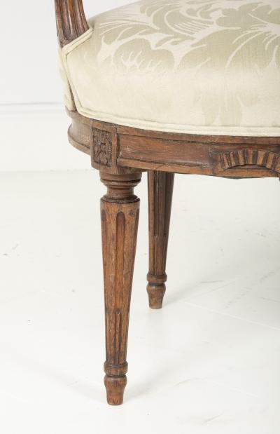 Pair of Louis XVI Period Oval Back Fauteuil