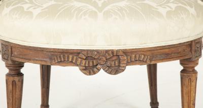 Pair of Louis XVI Period Oval Back Fauteuil