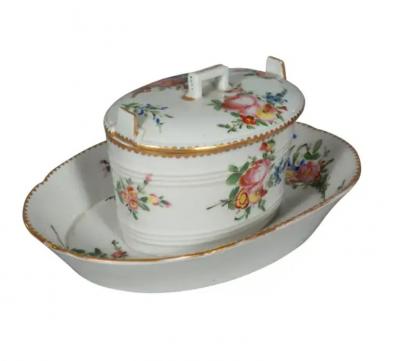 Pair of Louis XVI Porcelain Footed Butter Tubs