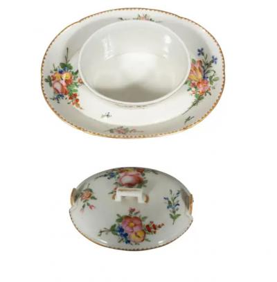 Pair of Louis XVI Porcelain Footed Butter Tubs
