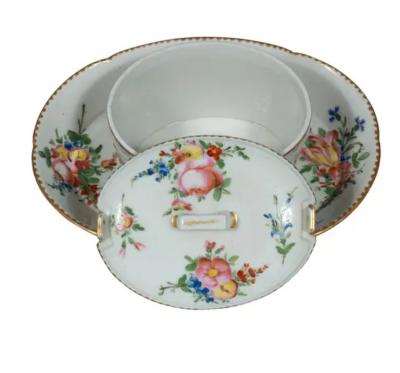Pair of Louis XVI Porcelain Footed Butter Tubs