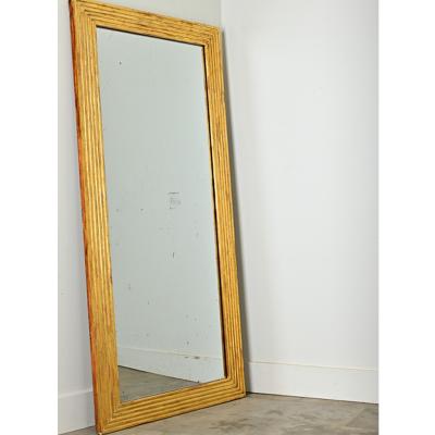 Pair of Louis XVI Reeded Gilt Mirrors