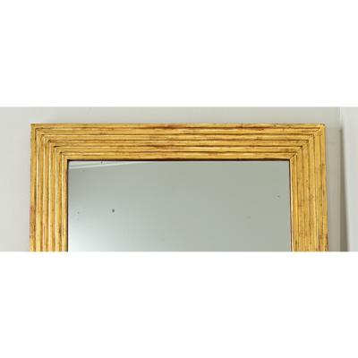 Pair of Louis XVI Reeded Gilt Mirrors