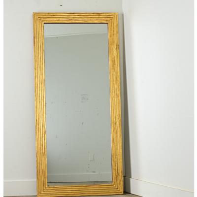 Pair of Louis XVI Reeded Gilt Mirrors