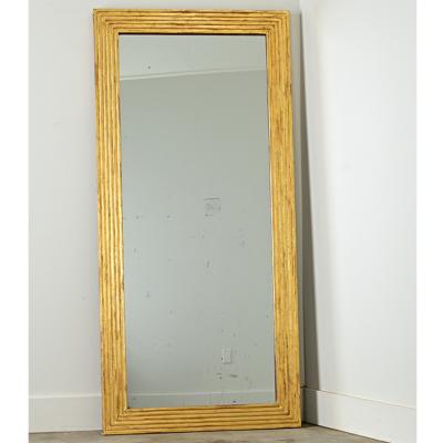 Pair of Louis XVI Reeded Gilt Mirrors