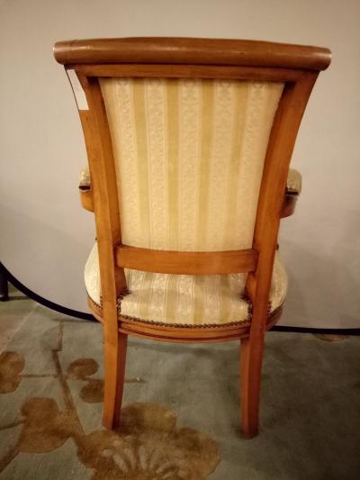 Pair of Louis XVI Style Armchairs Manner of Jansen