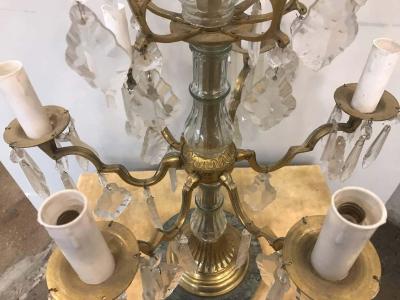 Pair of Louis XVI Style Bronze Candelabras
