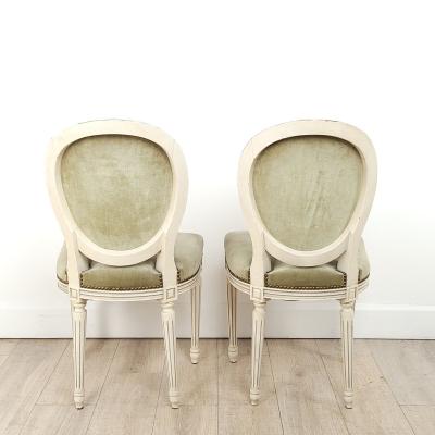 Pair of Louis XVI Style Chairs France circa 1950