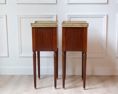 Pair of Louis XVI Style Mahogany Bedside Tables